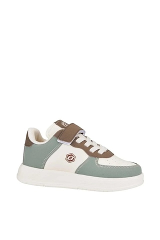 Zacoz Unisex Çocuk Spor Ayakkabı Cırt Cırtlı Hafif Rahat Günlük Okul Sneaker Bej Yeşil