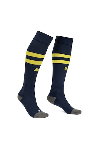 Puma 77587701 Team Fsk Striped Socks Repli Medieval Blue-blazing Yellow Erkek Corap 5 Mavi