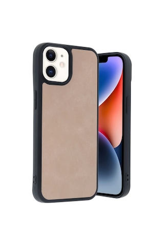 Mepa Apple, Uyumlu iPhone 11 Kılıf Aras Deri Kapak - Pudra Najmaddin standart