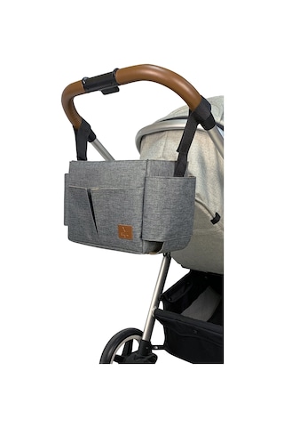 Stylo Jogging Bebek Arabası ve Düzenleyici Çanta Gri