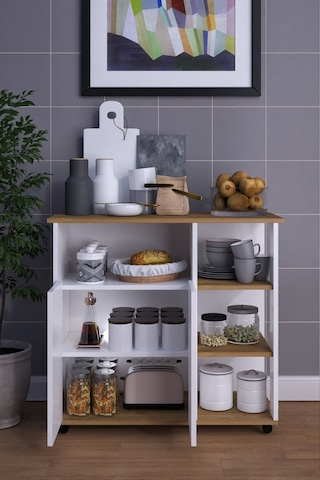 Çok Amaçlı Mikrodalga Dolabı Mdfm004 Beyaz - Gri