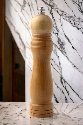 Bambu Gövdeli Komple Ahşap Tuz Karabiber Değirmeni Baharat Öğütücüsü Orta Boy 21 Cm 2 Adet Diğer