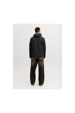 Jack & Jones 12291193 Kapüşonlu Yağmurluk Siyah