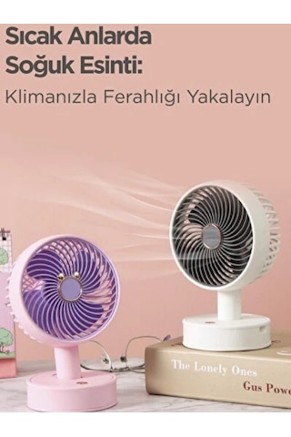 Aker İLT F-08 Pembe Mini Masa Fan Vantilatör