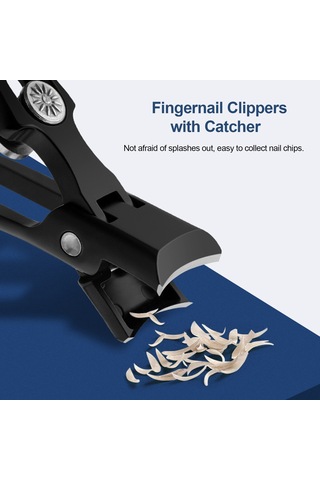 Yifomall Paslanmaz Çelik Profesyonel Tırnak Makası - 13mm Geniş Ağız, Siyah Renk, Tekli Paket