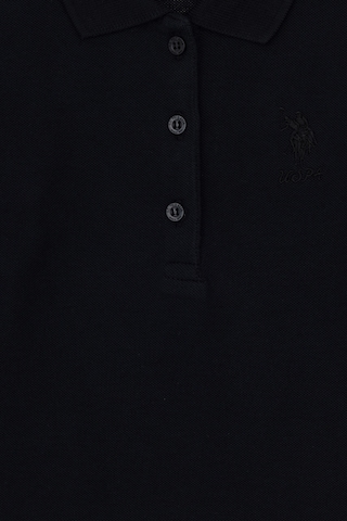 U.S. Polo Assn. Kız Çocuk Siyah Polo Yaka Basic Sweatshirt 50316836-VR046