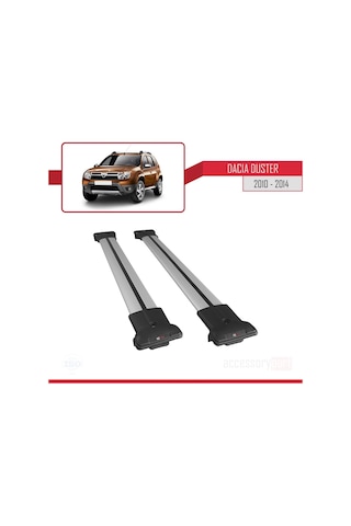 Dacia Duster 2010-2014 Arası Fly Model Ara Atkı Tavan Barı Gri