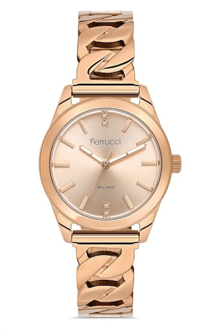 Ferrucci Fcr063607 Çelik Şık Kadın Kol Saati+bileklik Hediye