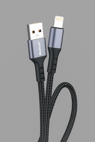 Ferro Reshurk Re-045 Usb-c & Lightning Metal Uclu 1000cm 3,1a Hasır Data - Şarj Kablosu