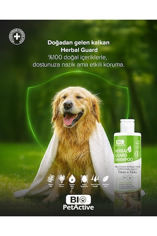 Herbal Guard Kaşıntı Dış Parazit Tüy Deri Bakım Köpek Şampuanı 250 ML