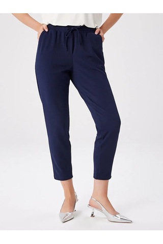 Faik Sönmez Comfort Fit Krep Örme Kadın Pantolon Bw27pnt002 Lacivert