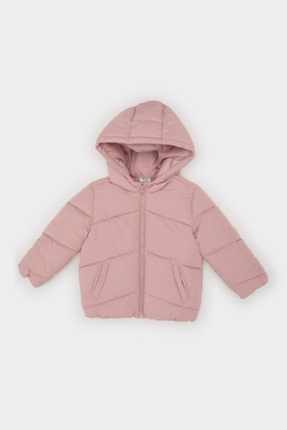 Defacto Kız Bebek Rüzgar Geçirmez Su İtici Kapüşonlu Şişme Mont E7360a525aubr86 Pembe