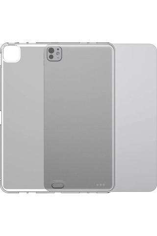 iPad Uyumlu Pro 11 2024 Kılıf Tbc Tablet Süper Silikon Kapak - Şeffaf Arka Kapak