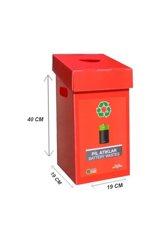 Geri Dönüşüm Kutusu Atık Kutusu Kağıt Ve Atık Kutusu Pil 2li Set