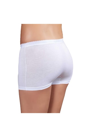 6 Adet Şahinler Bayan Likralı Boxer Şort B3022 Beyaz