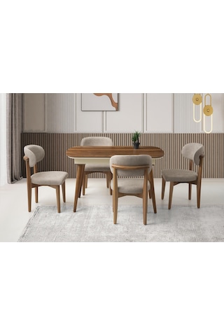 Bolvadin Masa, Umay Sandalye, Valencia, 130x80 Ceviz