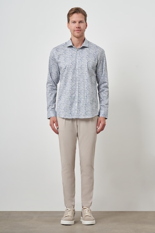 Morven Erkek Mavi Pamuk Trend Slim Fit İtalyan Yaka Gömlek 25mc004018300 Mavi Mavi