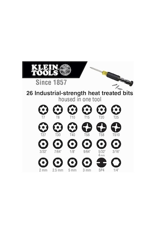 Klein Tools 32307 Çok Uçlu Manipülasyon Emniyetli Tornavida, 27's