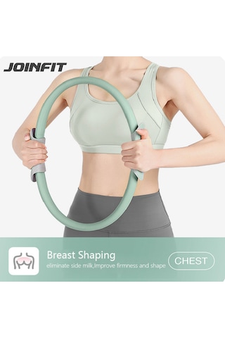 Joinfit Pilates Çemberi Gri - Kaydırmaz Yumuşak Tutamaç