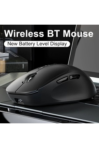 Besthome1 2.4g Kablosuz Black Fare Ergonomik Bilgisayar Faresi Güç Göstergeli Usb Alıcılı Optik Sensör Chromebook Laptop Tablet -