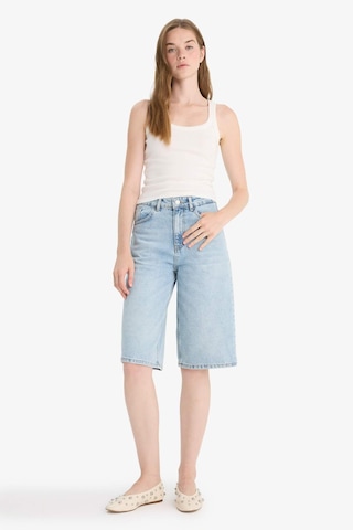 Defacto Yüksek Bel Jean Bermuda Şort E9040ax25aunm85 Indigo