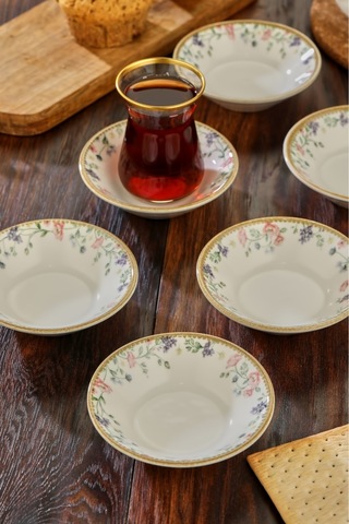 Cooker 6'lı Desenli Porselen Çay Tabağı Diğer