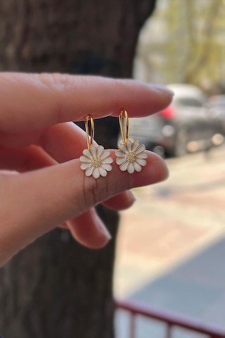 Gümüş Papatya Model Çocuk Küpesi İs23121f2 Diğer