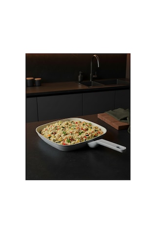 Jumbo Swiss Crystal Light Grey Grill Tava 28 Cm Gri