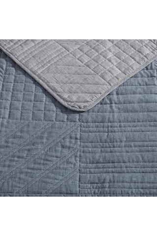 Eddie Bauer - İkiz Yorgan Seti, Eşleşen Şamlı Çift Taraflı Yatak Takımı, Her Mevsim İçin Hafif Ev Dekoru Gizli Göl Mavisi, İkiz Açık Gri