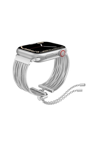 iOs Watch Uyumlu  10 42mm Redclick Krd-137 Metal Hasır Bilezik Kadın Kordon