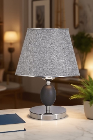 Yumurta Gövde Masa Lambası Gece Lambası Dekoratif Abajur Gri