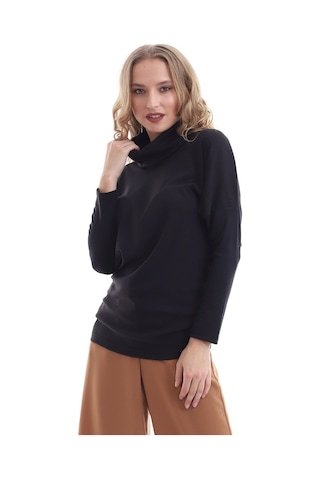 Self Clothing Kadın Boğazlı Yaka Siyah-Siyah