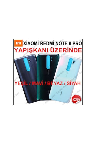 Xiaomi Redmi Note 8 Pro Arka Pil Kapak Cam Batarya Kapağı