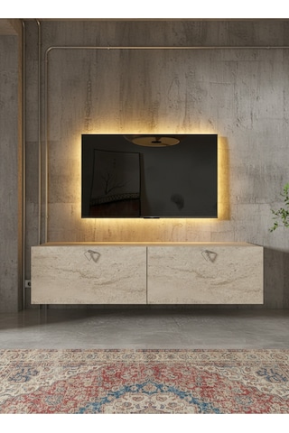 Resital Tv Ünitesi S1245-8 Traverten Traverten