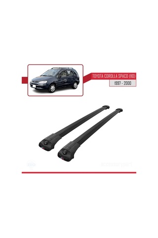 Toyota Corolla Spacio E110 1997-2000 Arası İle Uyumlu Ace-1 Ara Atkı Tavan Barı Siyah