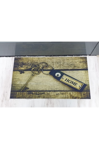 Anahtar Desenli Kauçuk Kapı Önü Paspası 40x70 Cm
