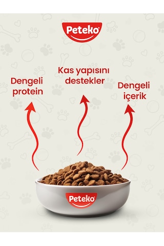 Peteko Yetişkin Köpek Maması Kuzulu Ve Pirinçli 1700 G