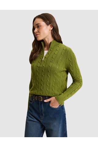 Pierre Cardin Yeşil Regular Fit Basic Kazak 50331512 Vr016