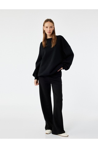 Koton Uzun Kollu Bisiklet Yaka Oversize Pamuklu 2'li Sweatshirt Seti Multıcolor 6wal10305ık Mavi