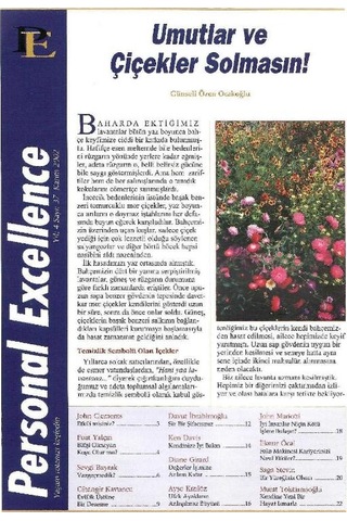 Personal Excellence - Yaşam Rotanızı Keşfedin - Umutlar Ve Çiçekler Solmasın - Retro Eski Basım Koleksiyon Kasım 2002 Yıl:7 Sayı:37