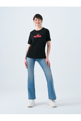 LOFT Regular Fit Kadın Tshirt K.kol Lf2039133 Q1.v1 Siyah
