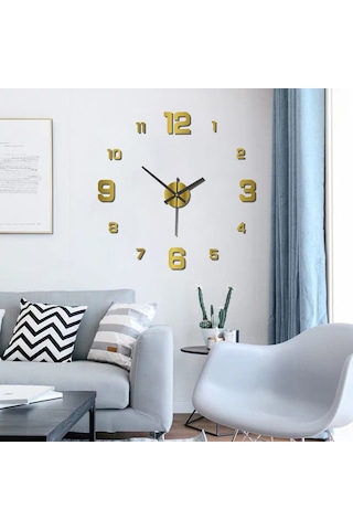 Teltree Gece Parlayan Dıy Duvar Saati - 80-130cm Akrilik Dekoratif Saat Renkli