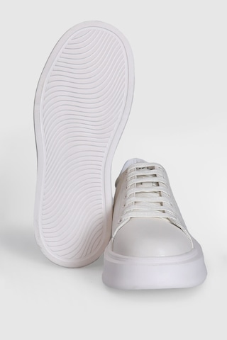 Lufian Erkek Gage Deri Sneaker Ayakkabı 112230205 Beyaz Beyaz