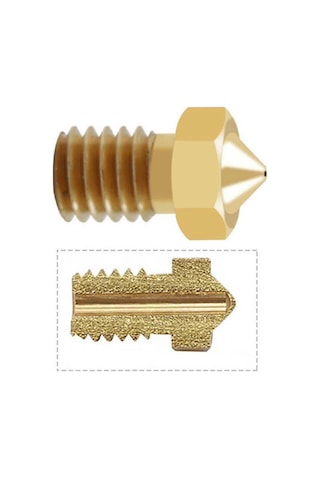 3d Yazıcı-printer M6 1.75mm / 0.4mm V5-v6 Pirinç Nozzle