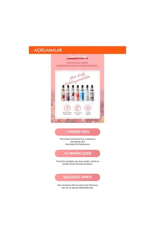 Missha Dare Body Mist Yoğun Esanslı Kalıcı Saç&Vücut Spreyi 105 ML - Pure Bed Linen