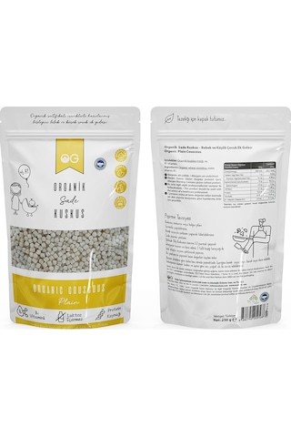 OG natural Organik Sade Bebek Kuskus 250 Gr +7ay
