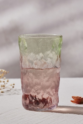 Karaca  Glacier Meşrubat Bardağı Kırmızı Yeşil 383 ml
