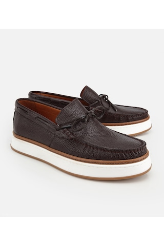 Hotiç Erkek Deri Kahverengi Bağcık Detaylı Günlük Loafer 02ayh319390a480 02ayh319390a480