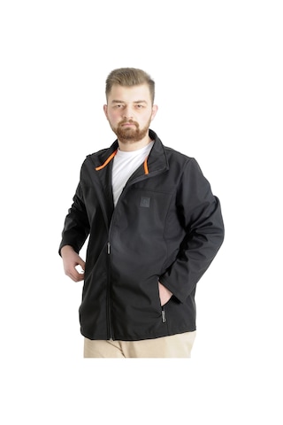 Mode Xl Büyük Beden Erkek Mont Basic Waterproof 21232 Siyah 001