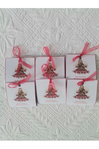 Özel Tasarım Hazır Paketlenmiş Kınamıza Hoşgeldiniz Yazılı Hediyelik Dağıtmalık Kına 100 Adet